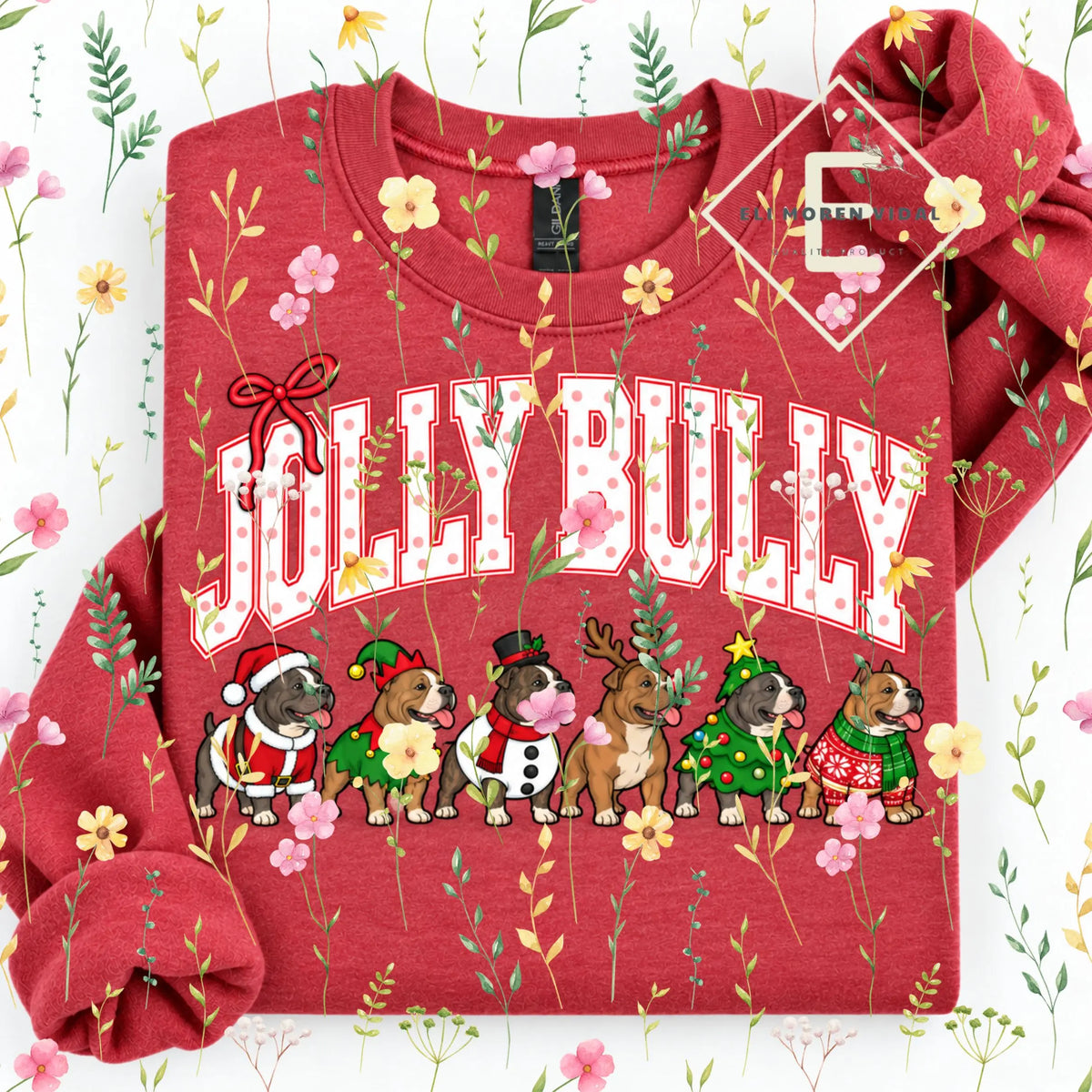 Christmas 30+ Dog Breed Sweatshirt – Merry Dogmas Holly Xmas Pullover, Vintage Santa Dog Lover Crewneck