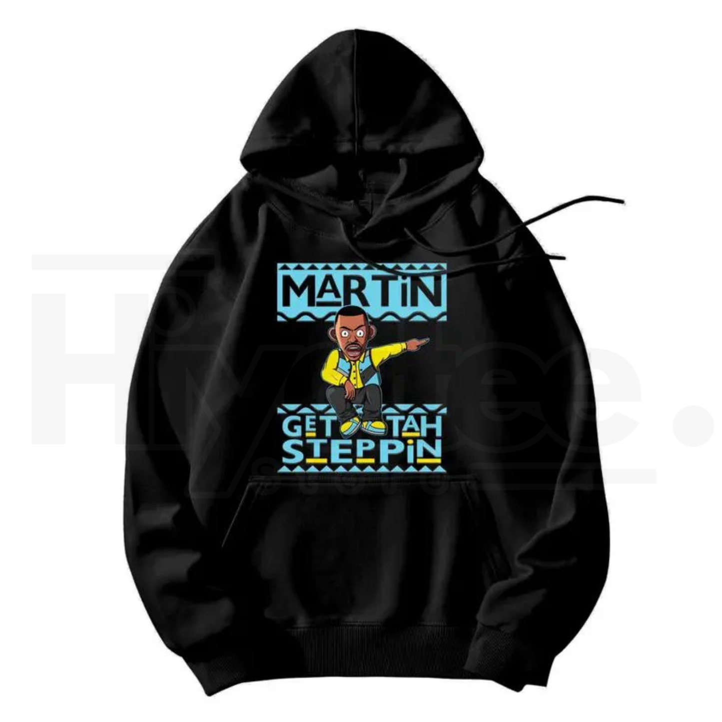 "Martin Get Tah Steppin" Men's Hoodie.- Hiyatee
