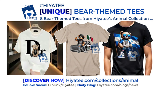 🐻 8 Bear-Themed Tees from Hiyatee’s Animal Collection – For True Bear Lovers Only!