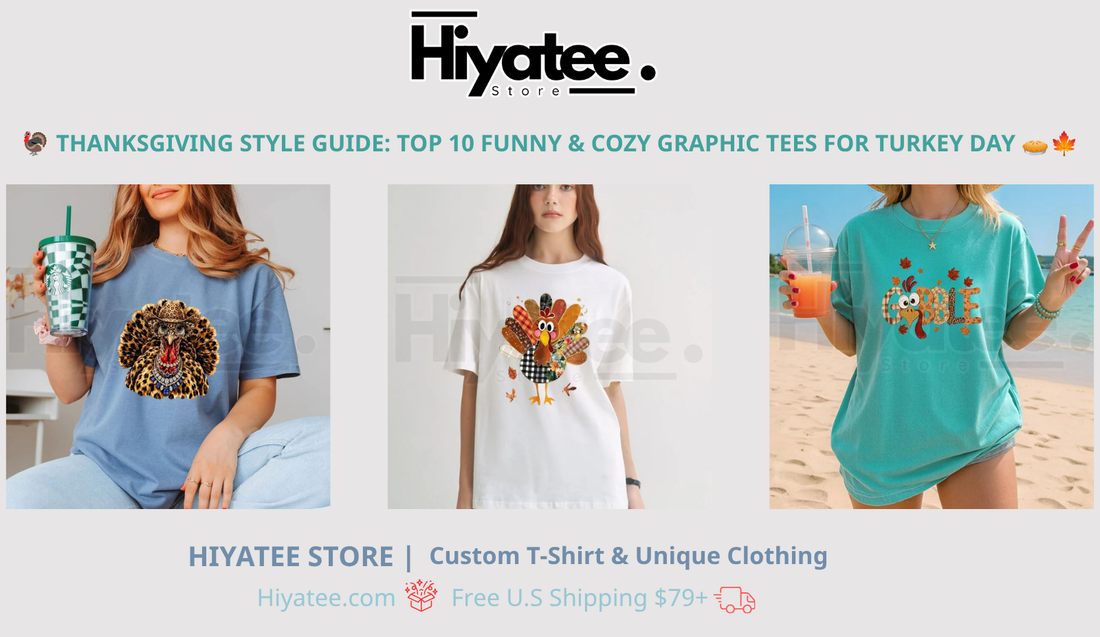 🦃 THANKSGIVING STYLE GUIDE: TOP 10 FUNNY &amp; COZY GRAPHIC TEES FOR TURKEY DAY 🥧🍁