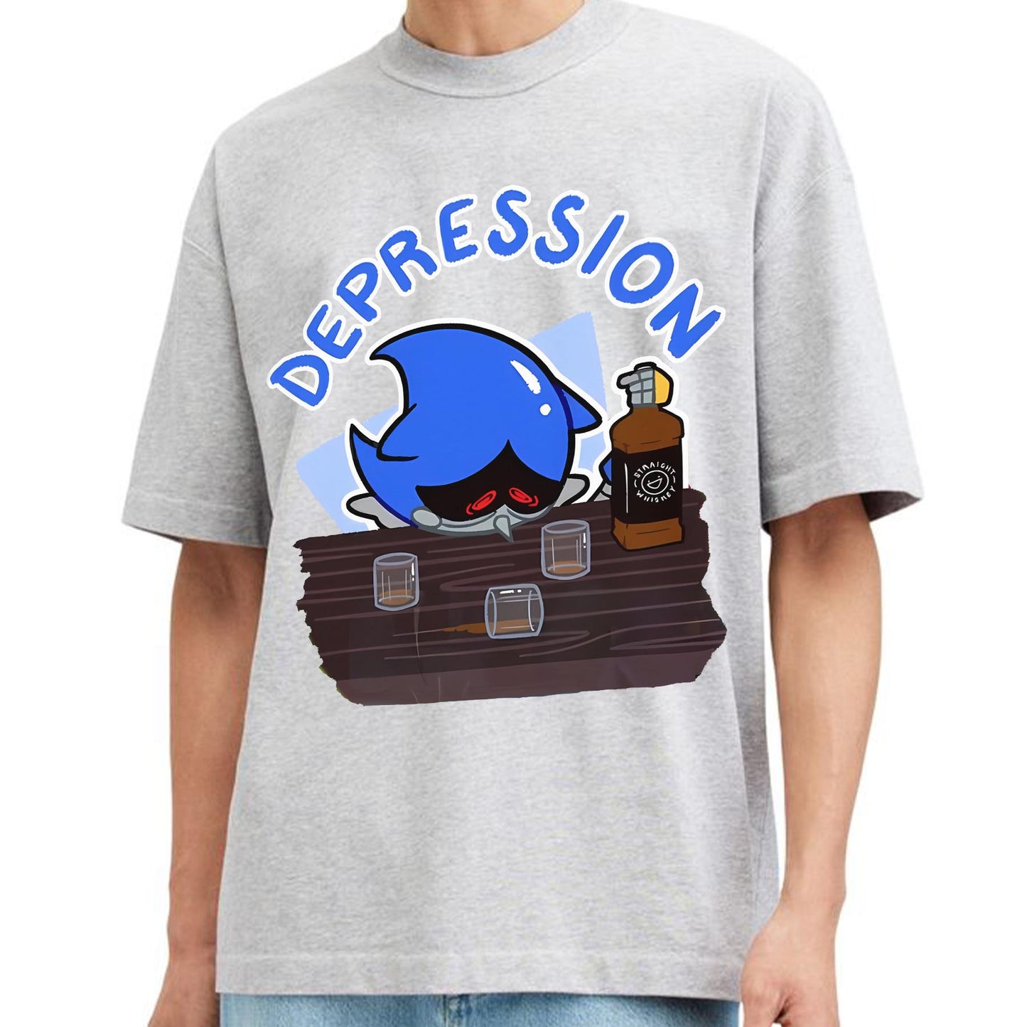 Sonic the Hedgehog Depression Meme T-Shirt – Retro & Relatable!