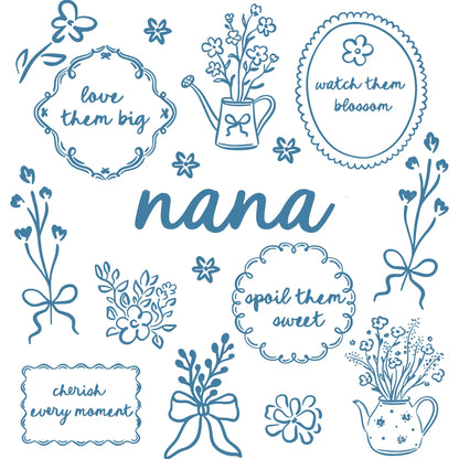 Comfort Colors® Custom Floral Grandma Shirt – Personalized Mama & Nana Flower Tee