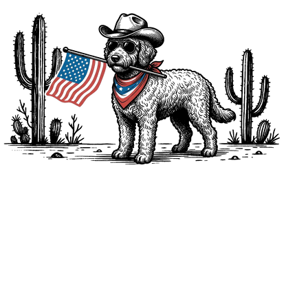 Comfort Colors® Patriotic Western Cowboy Dog Shirt – 4th of July USA Flag Dog Lover Tee