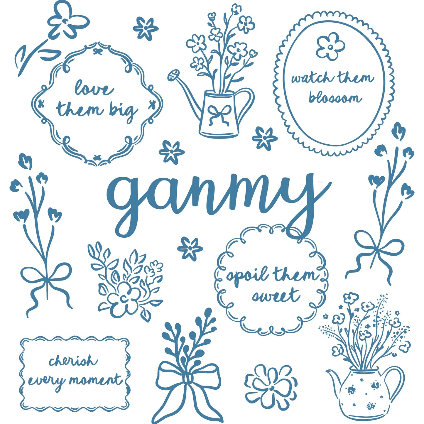 Comfort Colors® Custom Floral Grandma Shirt – Personalized Mama & Nana Flower Tee