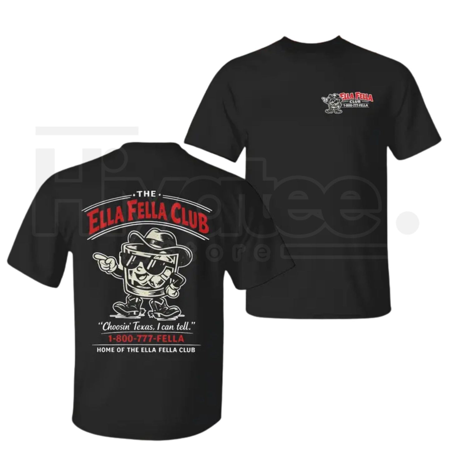 "1-800-777-FELLA" Retro – Langley Country Rock 2026 Album Fan Top - Hiyatee