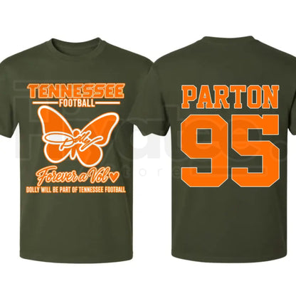 Dolly Parton Tennessee 95 T-Shirt – Country Music Football Orange & White Graphic Tee