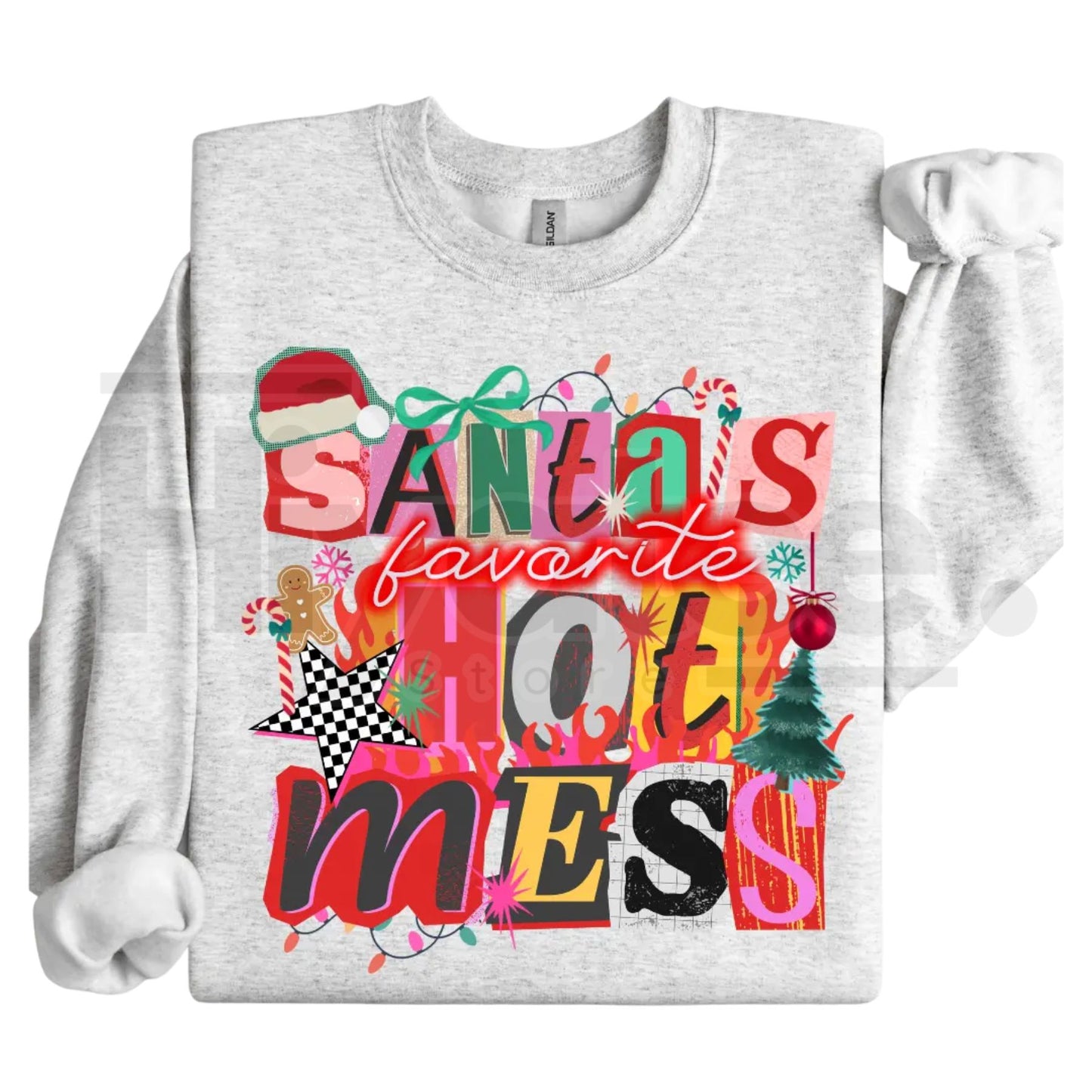 Preppy Girl Collage Y2K Retro Crewneck