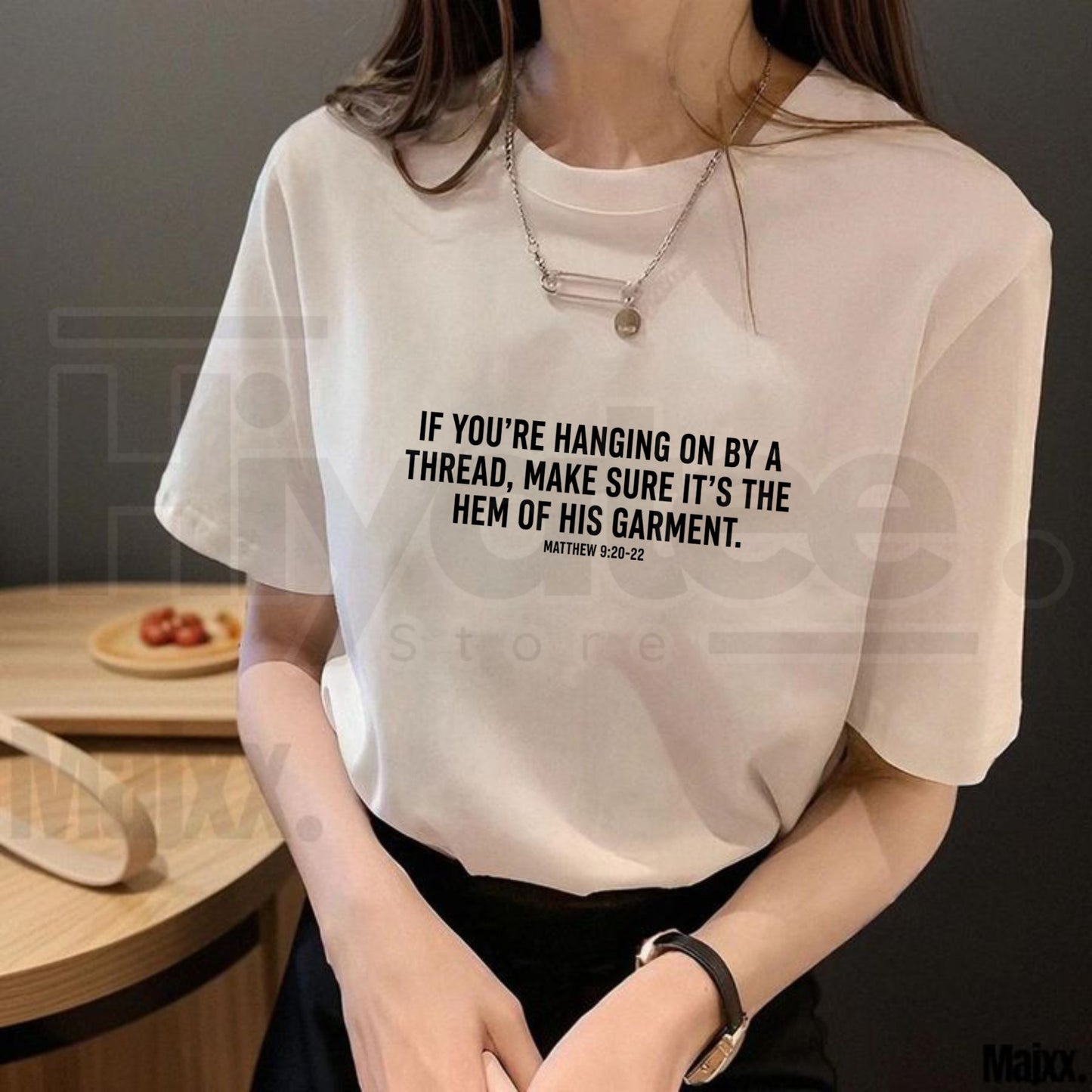 Hem Of His Garment T-Shirt – Matthew 9 Christian Faith Scripture Graphic Tee