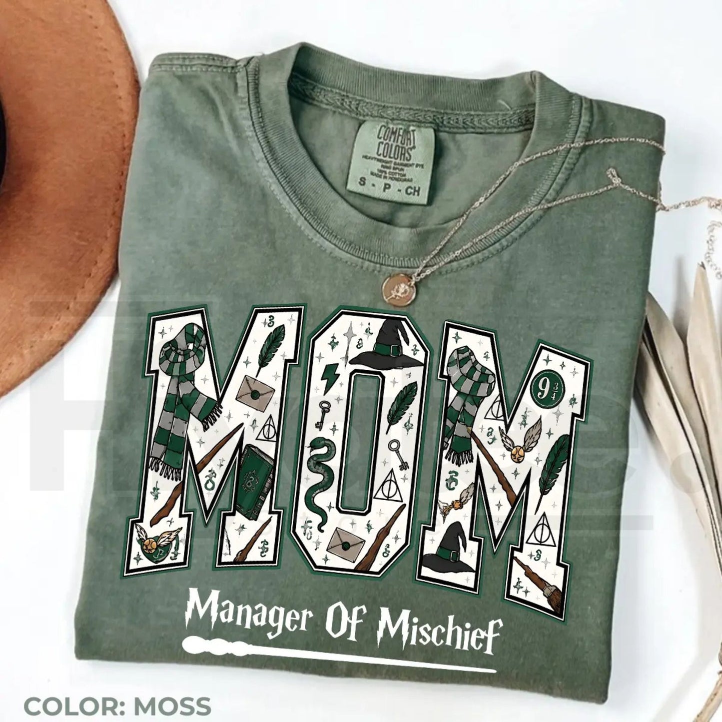 Comfort Colors Mom Manager of Mischief Shirt Magical Wizard Tee