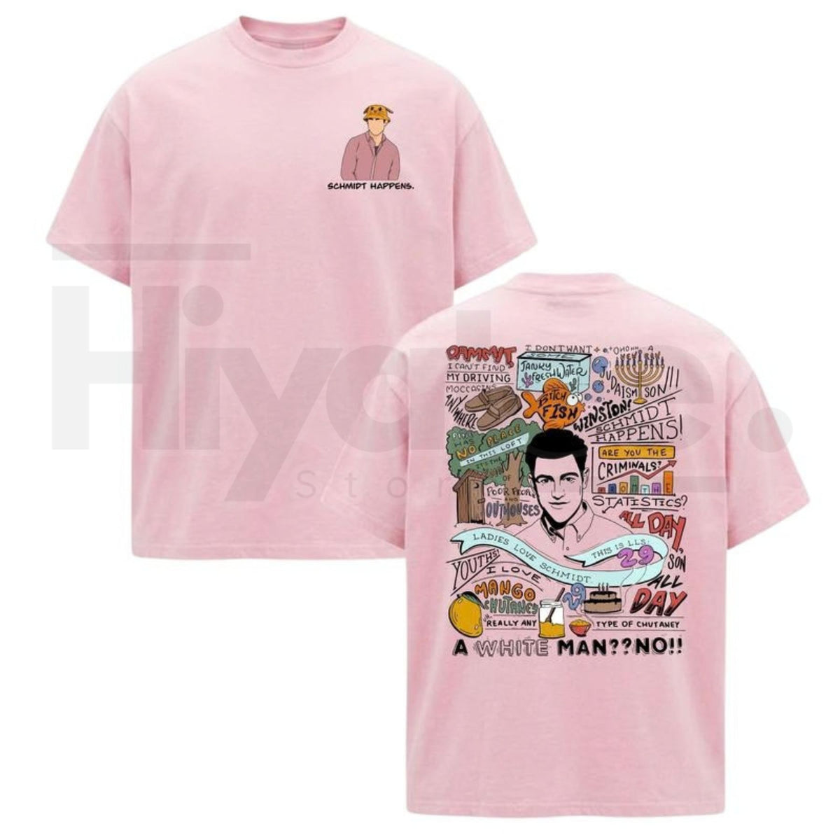 Schmidt Happens Quote T-Shirt – New Girl TV Show Vintage Graphic Tee