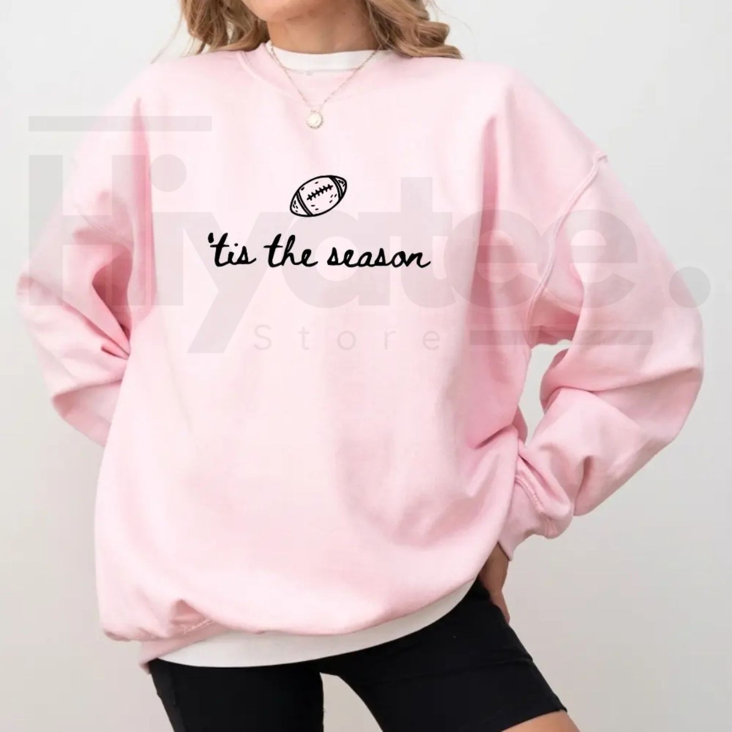 Football Season Sweatshirt – Tis The Season Game Day Crewneck, Cozy Football Mom Fall Pullover