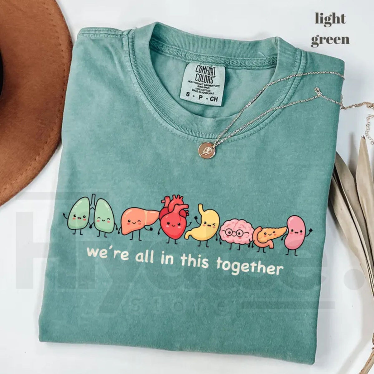 Comfort Colors We're All In This Together Cute Organ Anatomy Tee