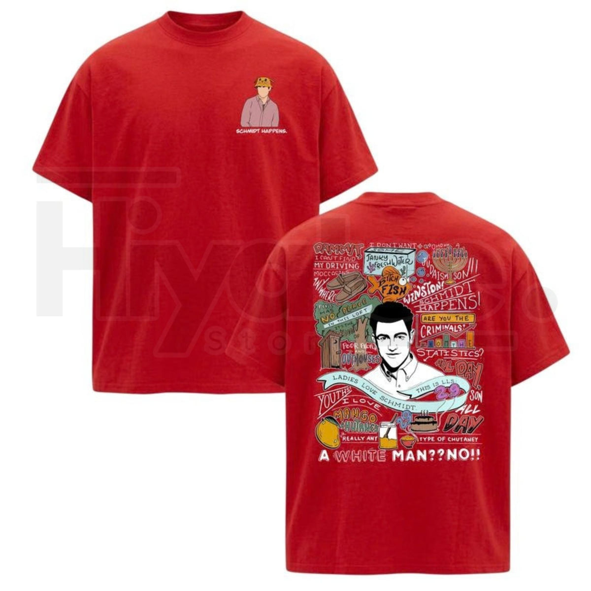 Schmidt Happens Quote T-Shirt – New Girl TV Show Vintage Graphic Tee