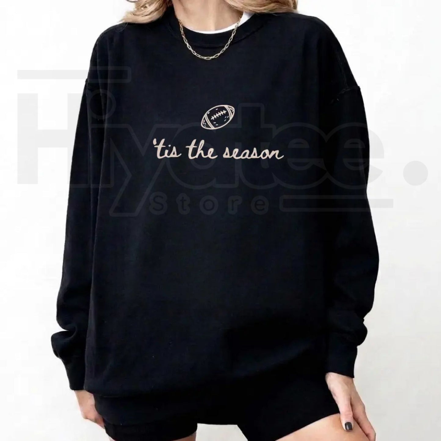 Football Season Sweatshirt – Tis The Season Game Day Crewneck, Cozy Football Mom Fall Pullover