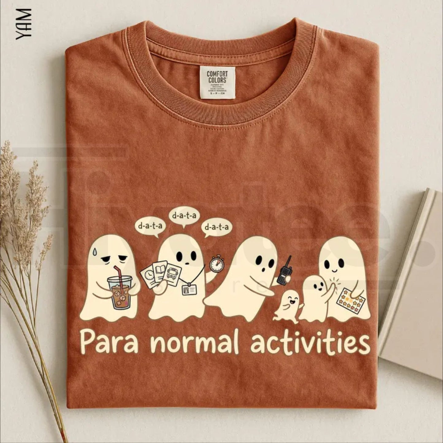 Para Normal Activities Shirt Funny Ghost Paraprofessional Teacher Halloween Tee