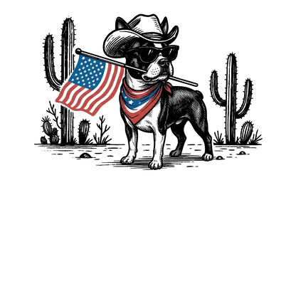 Comfort Colors® Patriotic Western Cowboy Dog Shirt – 4th of July USA Flag Dog Lover Tee