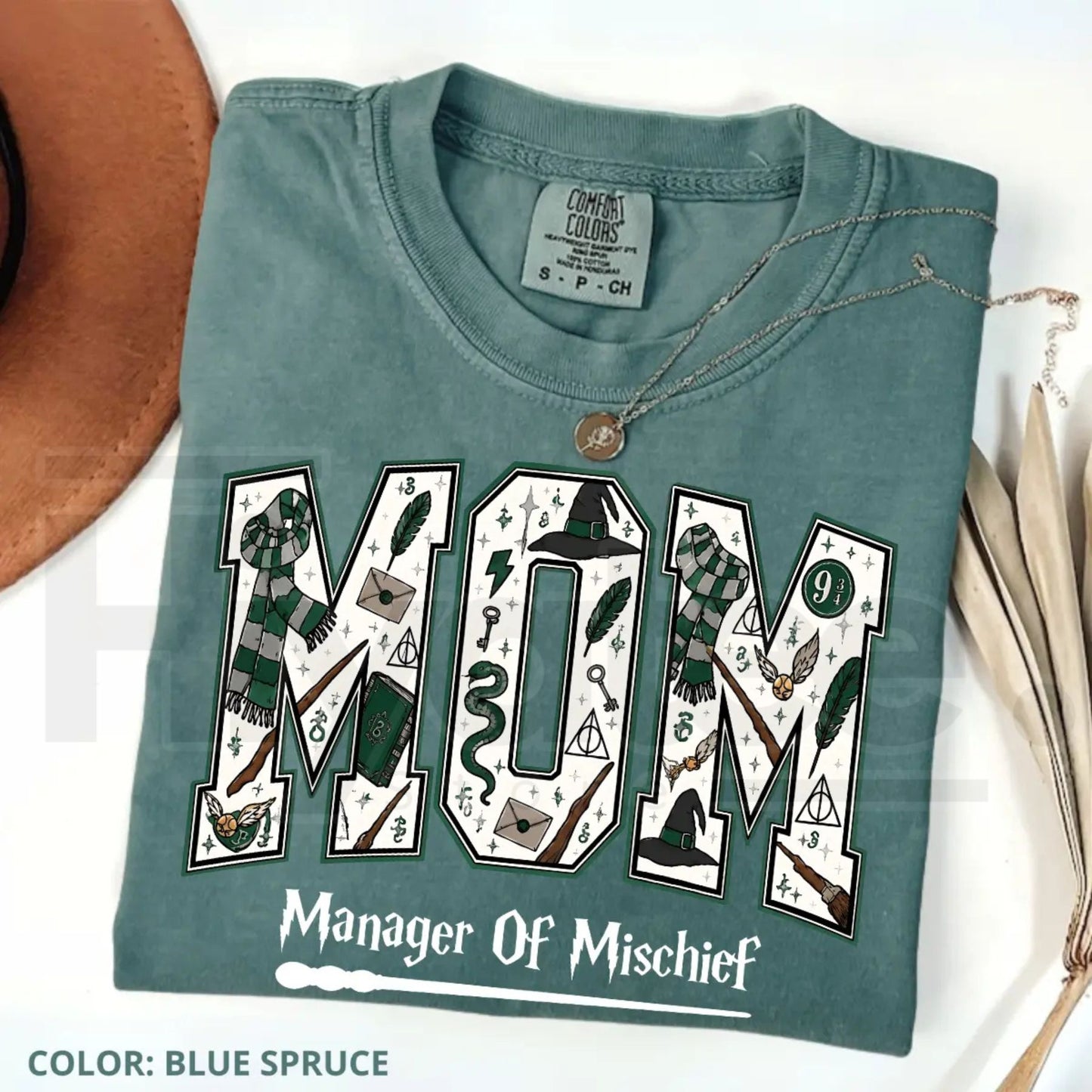 Comfort Colors Mom Manager of Mischief Shirt Magical Wizard Tee