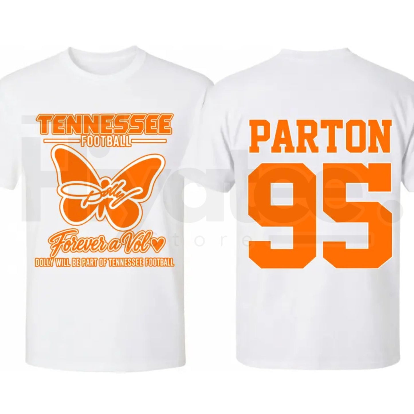 Dolly Parton Tennessee 95 T-Shirt – Country Music Football Orange & White Graphic Tee