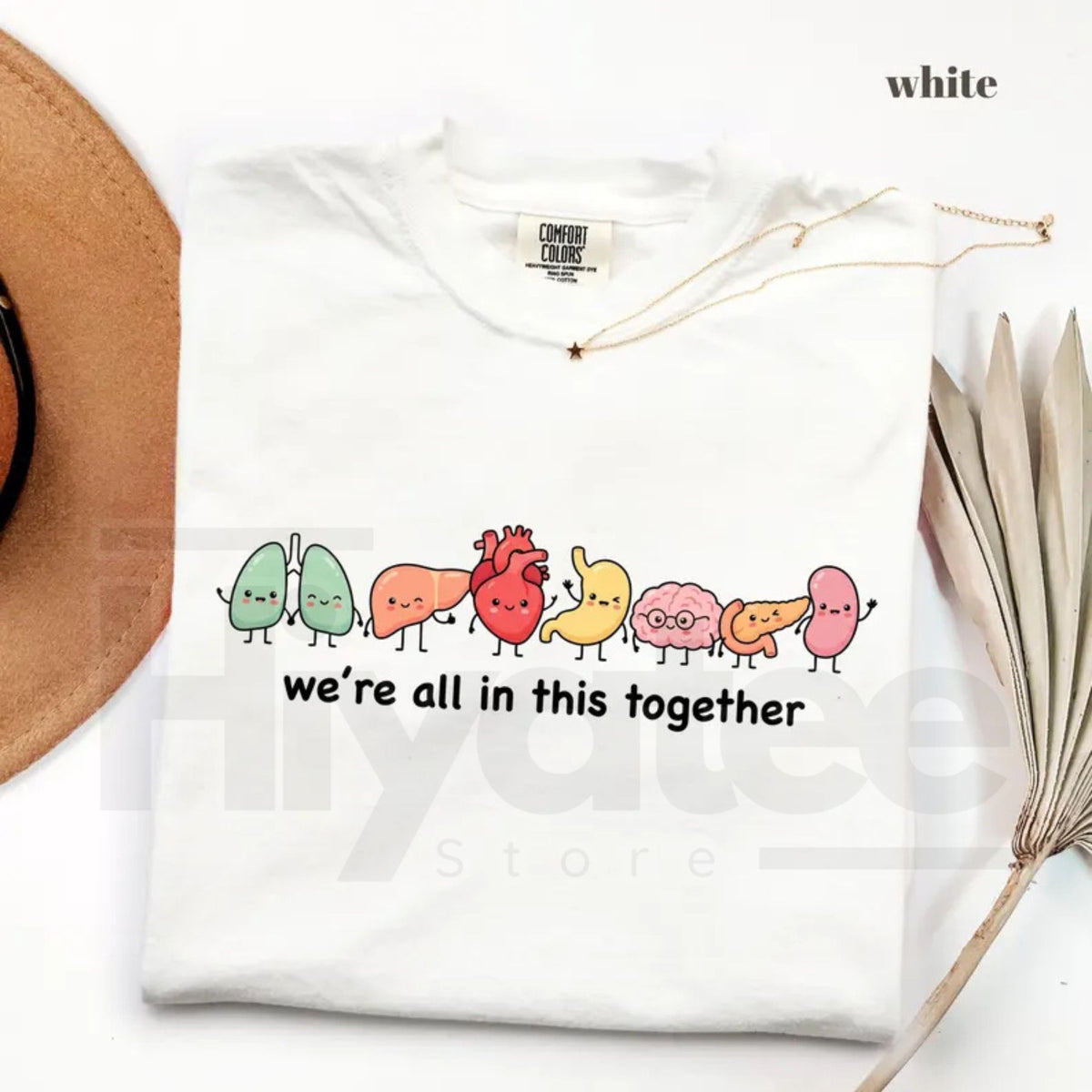 Comfort Colors We're All In This Together Cute Organ Anatomy Tee