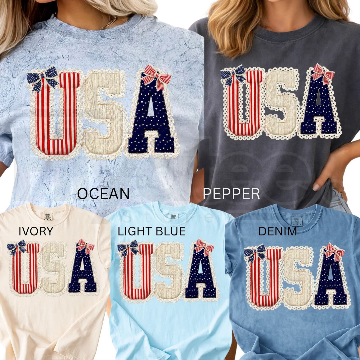 Comfort Colors® America 250 Years Shirt – Floral & Stripe USA 4th of July Graphic Tee