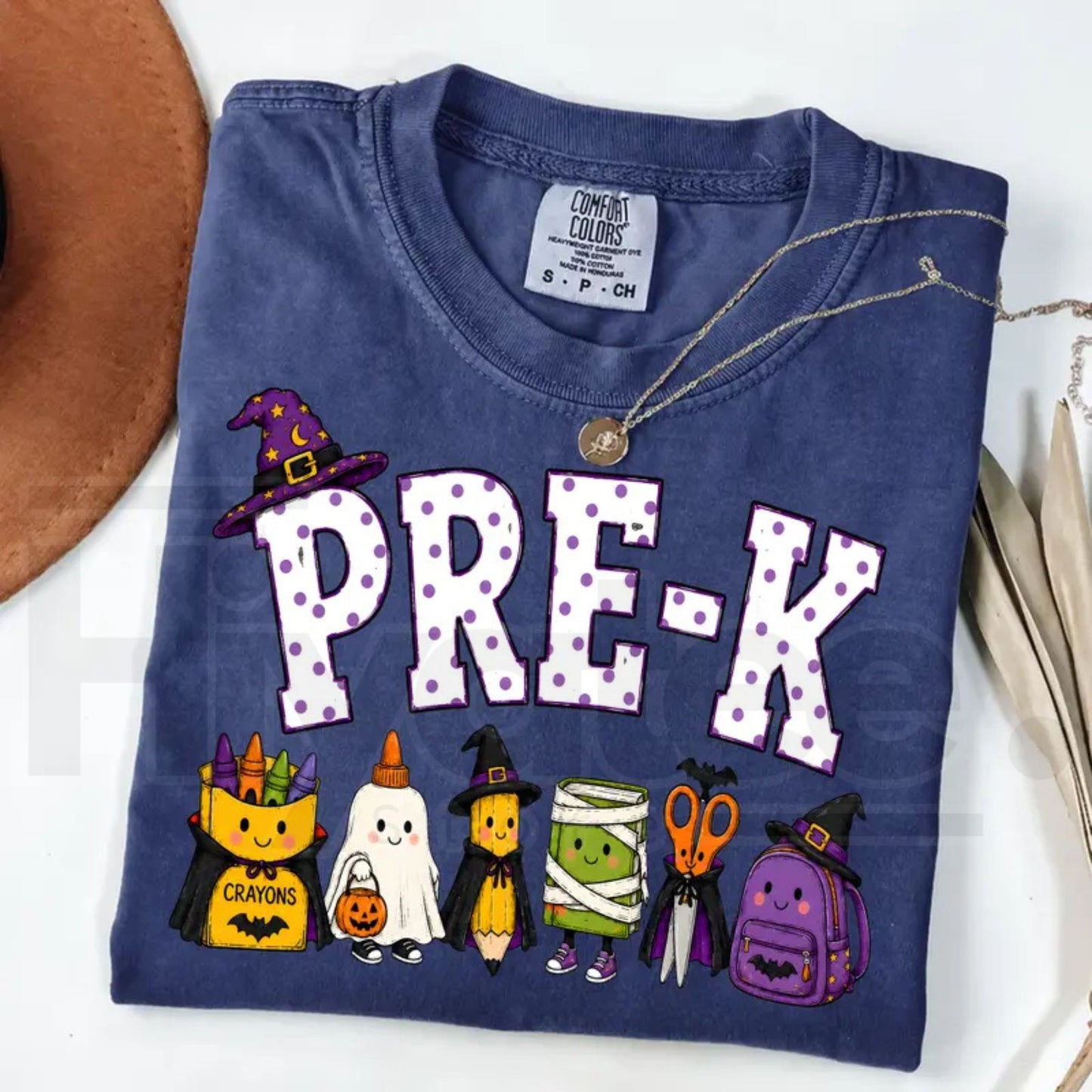 Comfort Colors Halloween Teacher Shirt Spooky Pencil Cute Fall Classroom Tee