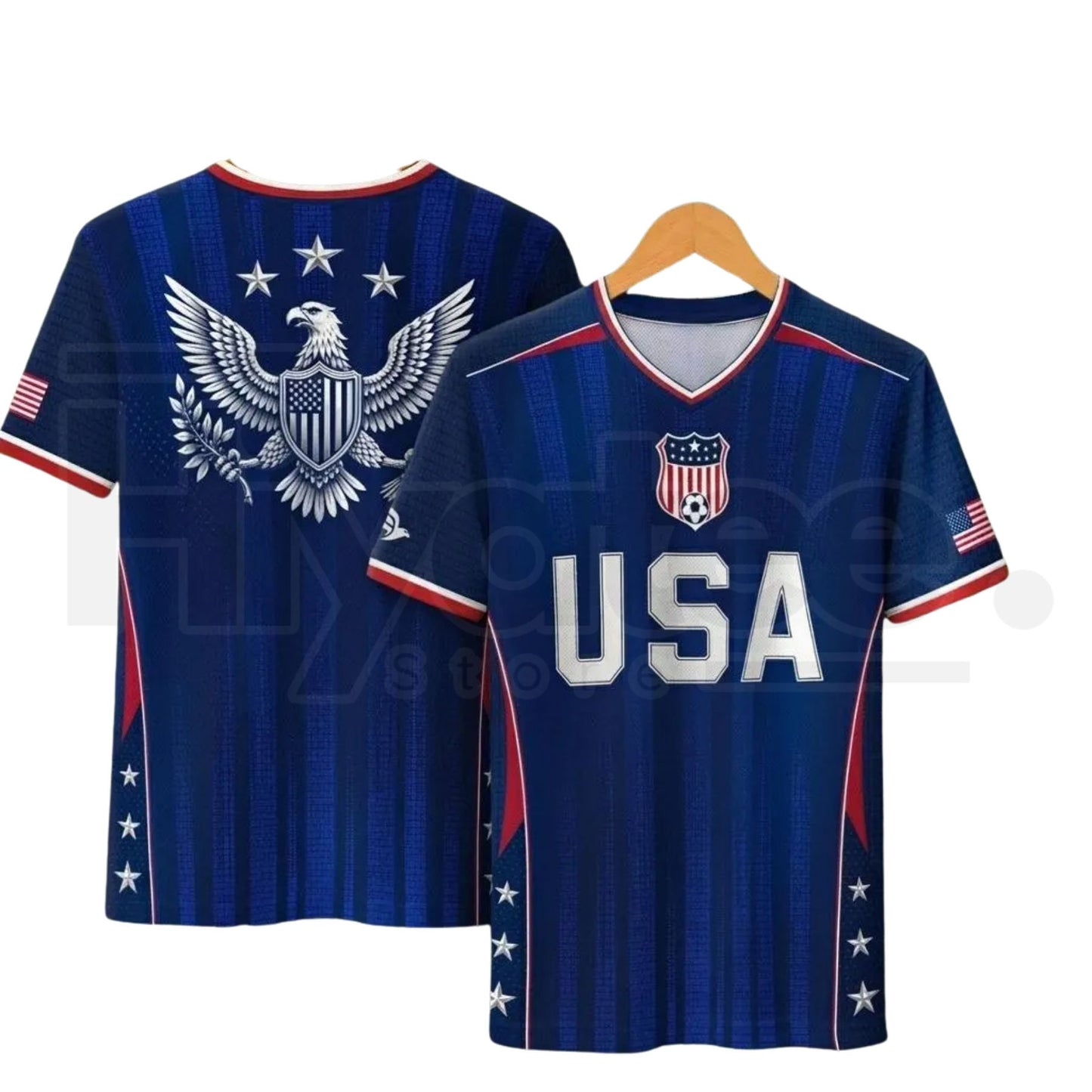 2026 USA Soccer Jersey – Patriotic V-Neck Performance Shirt for Fans