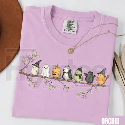 Comfort Colors Halloween Birds on a Branch Spooky Tee