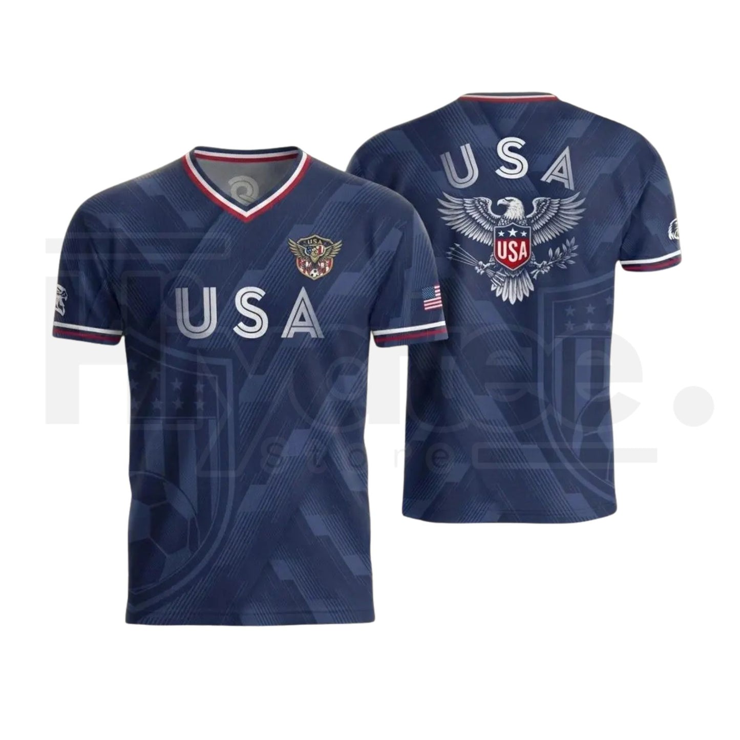 2026 USA Soccer Jersey – Patriotic V-Neck Performance Shirt for Fans