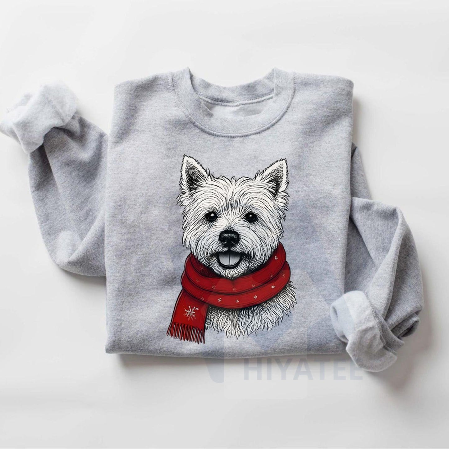 Santa Paws Christmas Dog Sweatshirt: 50 Dog Breeds in Festive Santa Hats, Gildan Unisex Holiday Pullover