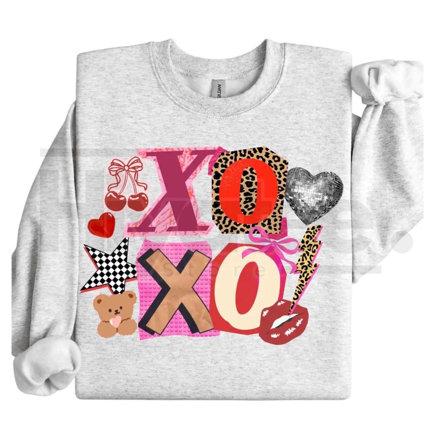 Preppy Girl Collage Y2K Retro Crewneck