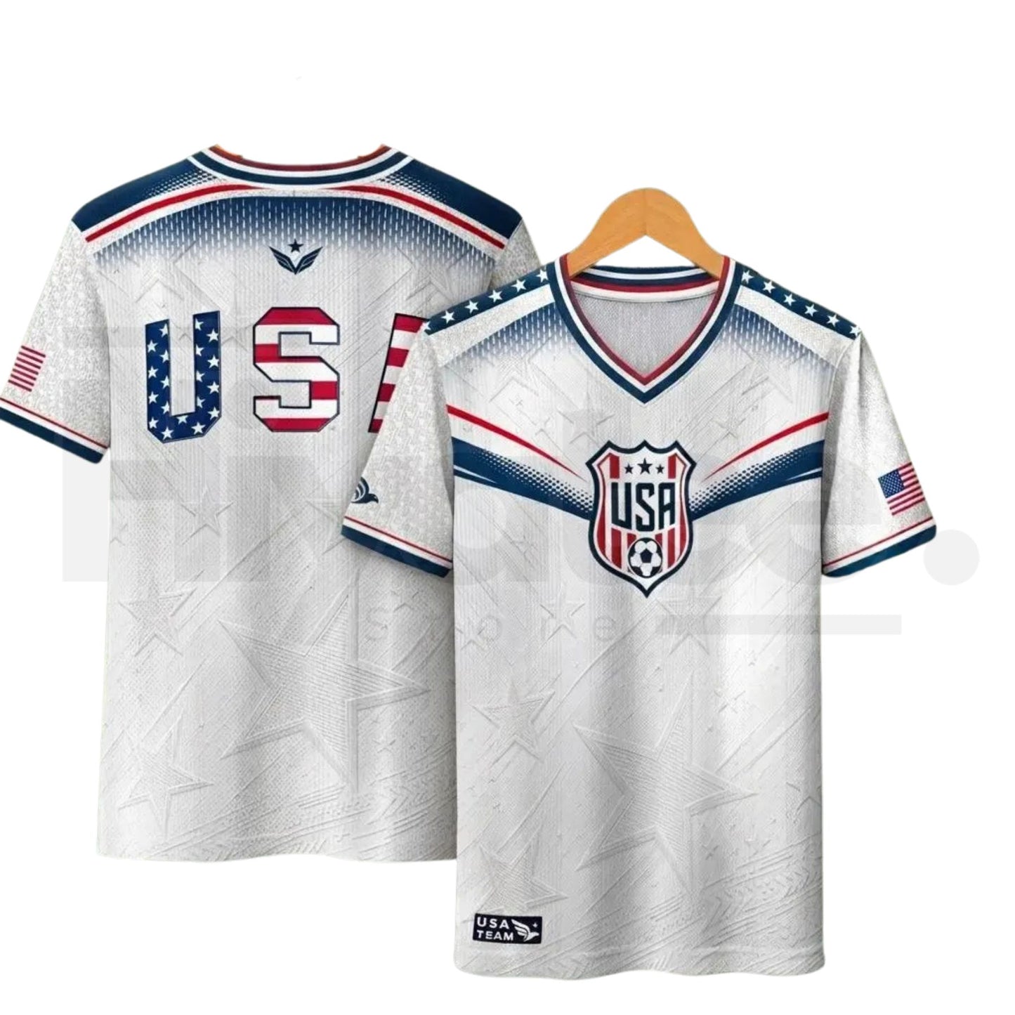 2026 USA Soccer Jersey – Patriotic V-Neck Performance Shirt for Fans