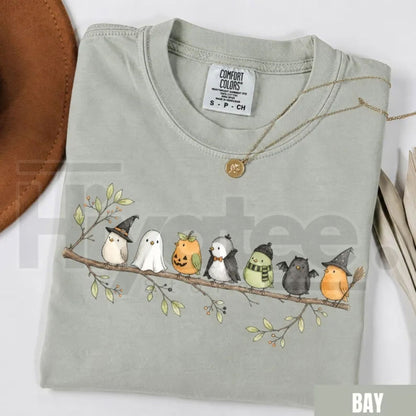 Comfort Colors Halloween Birds on a Branch Spooky Tee