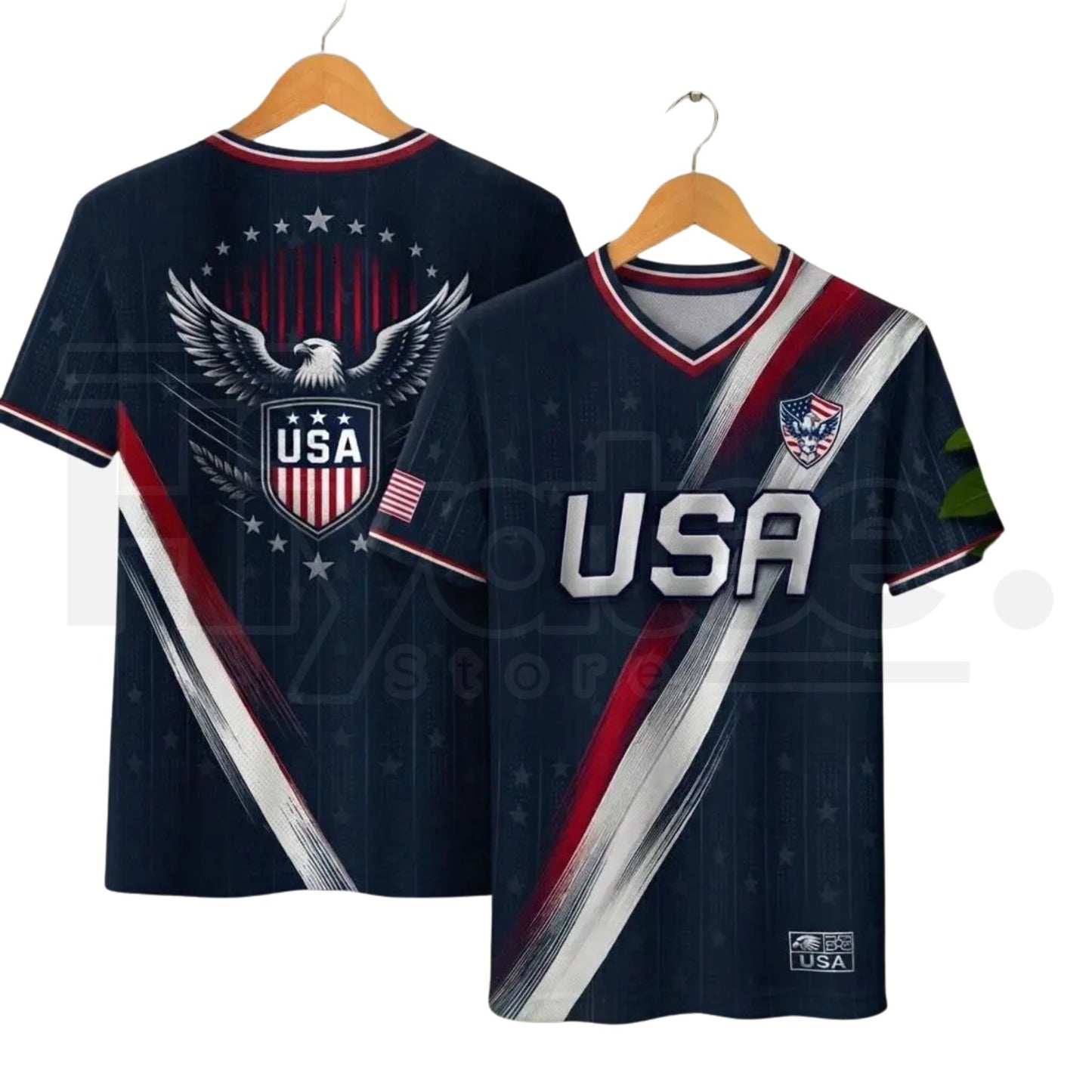 2026 USA Soccer Jersey – Patriotic V-Neck Performance Shirt for Fans
