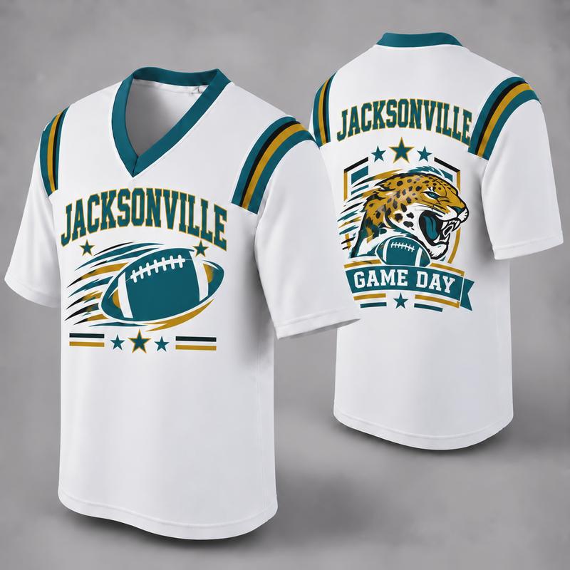 Custom Football Fan Jersey, White Mesh V-Neck Game Day Top, Unisex American Football Apparel for All 32 Teams