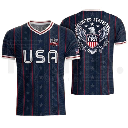 2026 USA Soccer Jersey – Patriotic V-Neck Performance Shirt for Fans