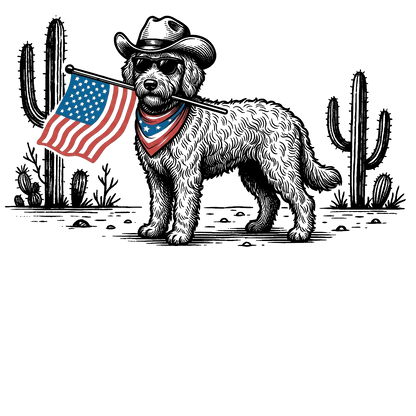 Comfort Colors® Patriotic Western Cowboy Dog Shirt – 4th of July USA Flag Dog Lover Tee