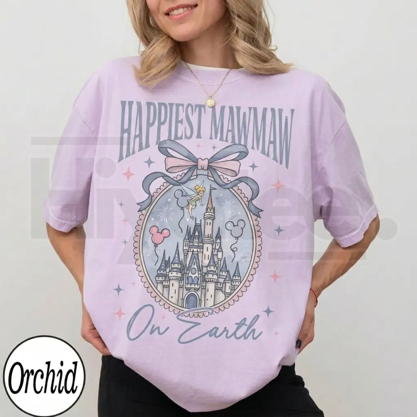 Personalized Retro Happiest Mom On Earth Comfort Colors Shirt – Coquette Bow Mama Tee