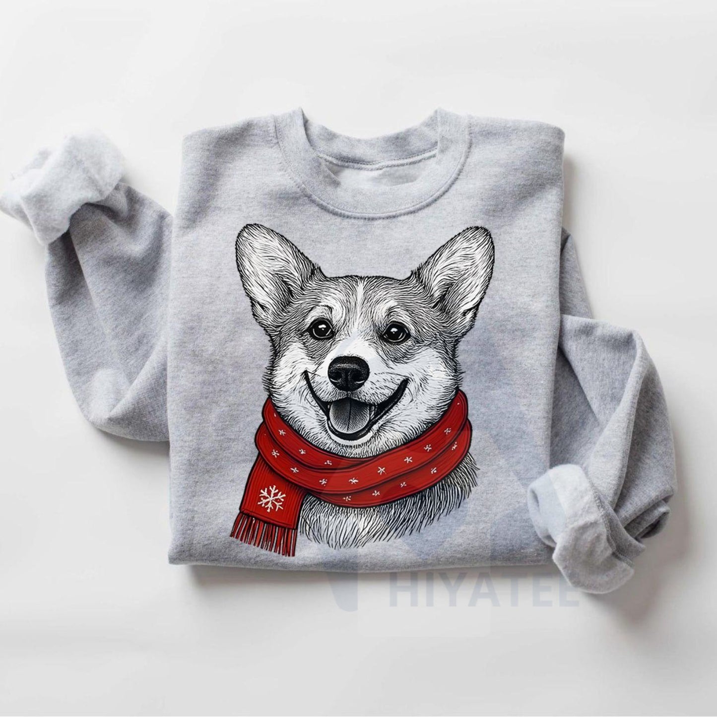 Santa Paws Christmas Dog Sweatshirt: 50 Dog Breeds in Festive Santa Hats, Gildan Unisex Holiday Pullover