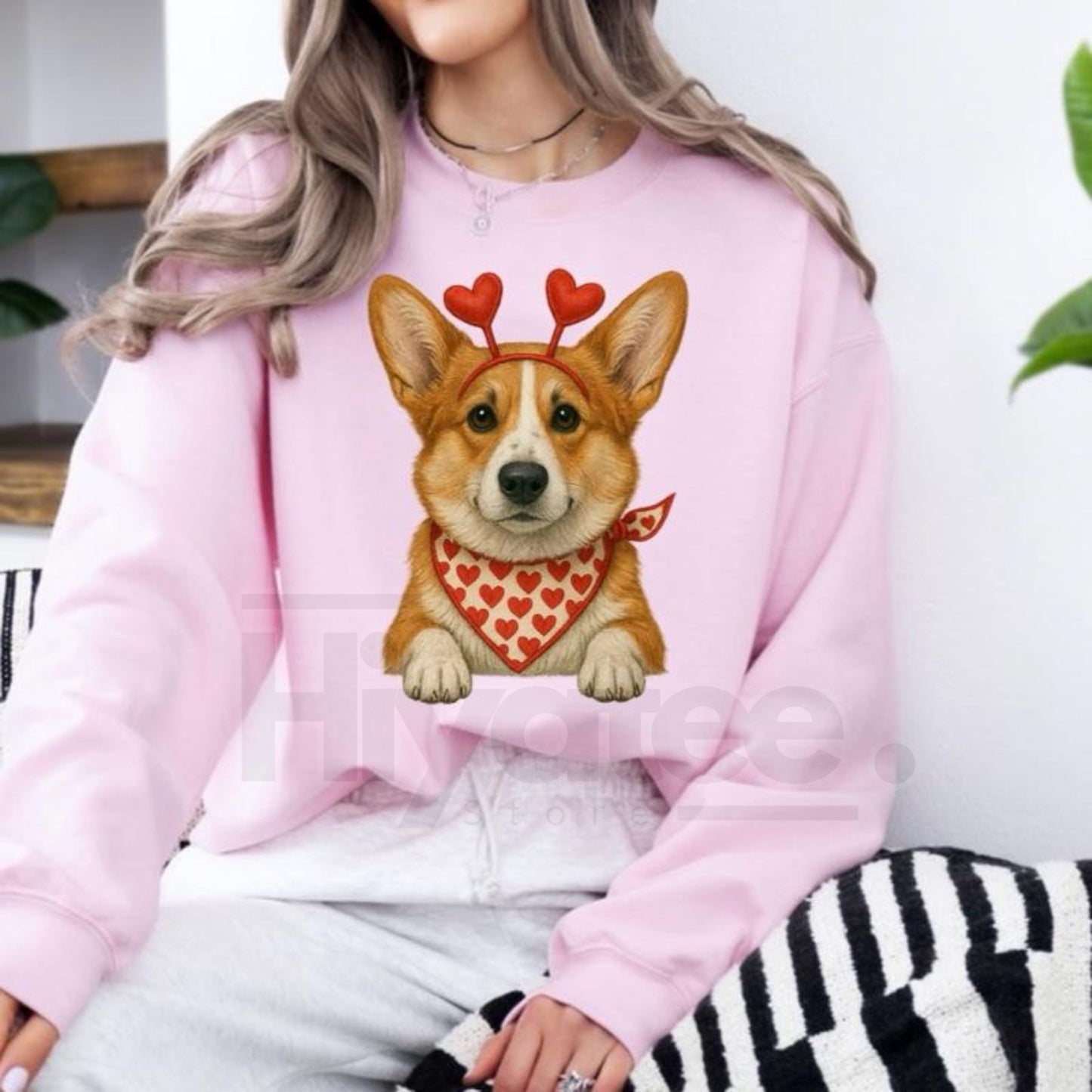 Valentines Dog Sweatshirt: Cute Custom Pet Lover Pullover, Heart Pattern Puppy Hoodie
