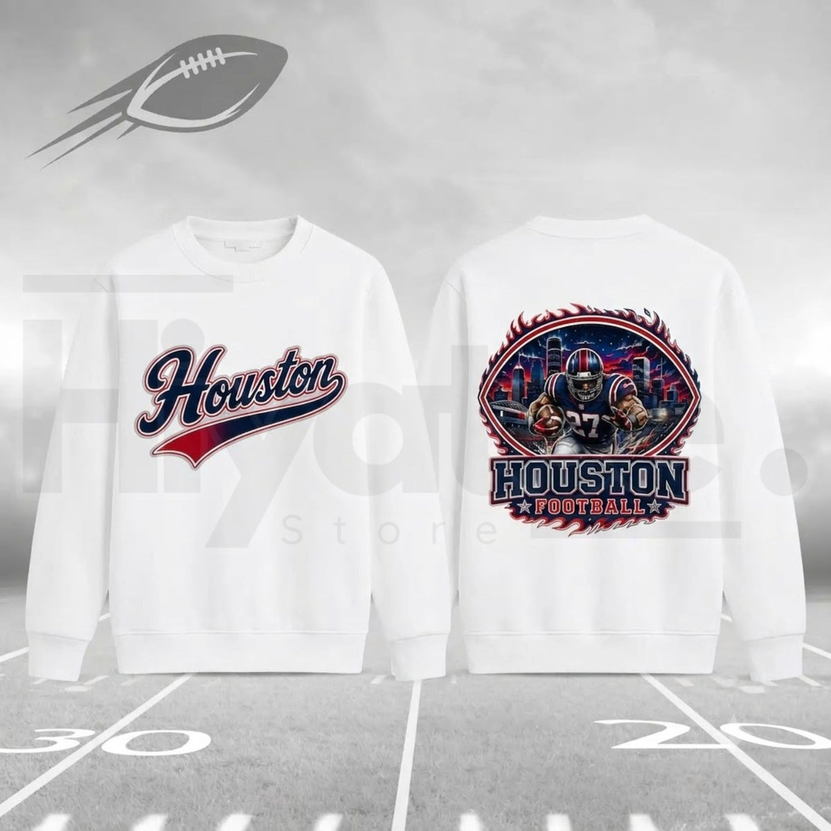City Football Vintage Crewneck – Retro Game Day Graphic Sweatshirt