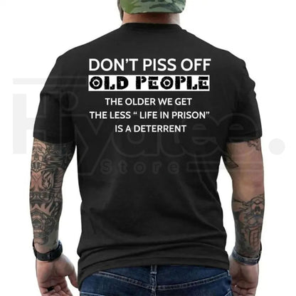 The Less Life In Prison Is A Deterrent T-Shirt – Funny Old People Retro Graphic Tee