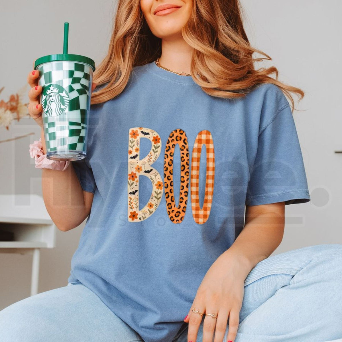 BOO Comfort Colors Shirt Trendy Halloween Tee