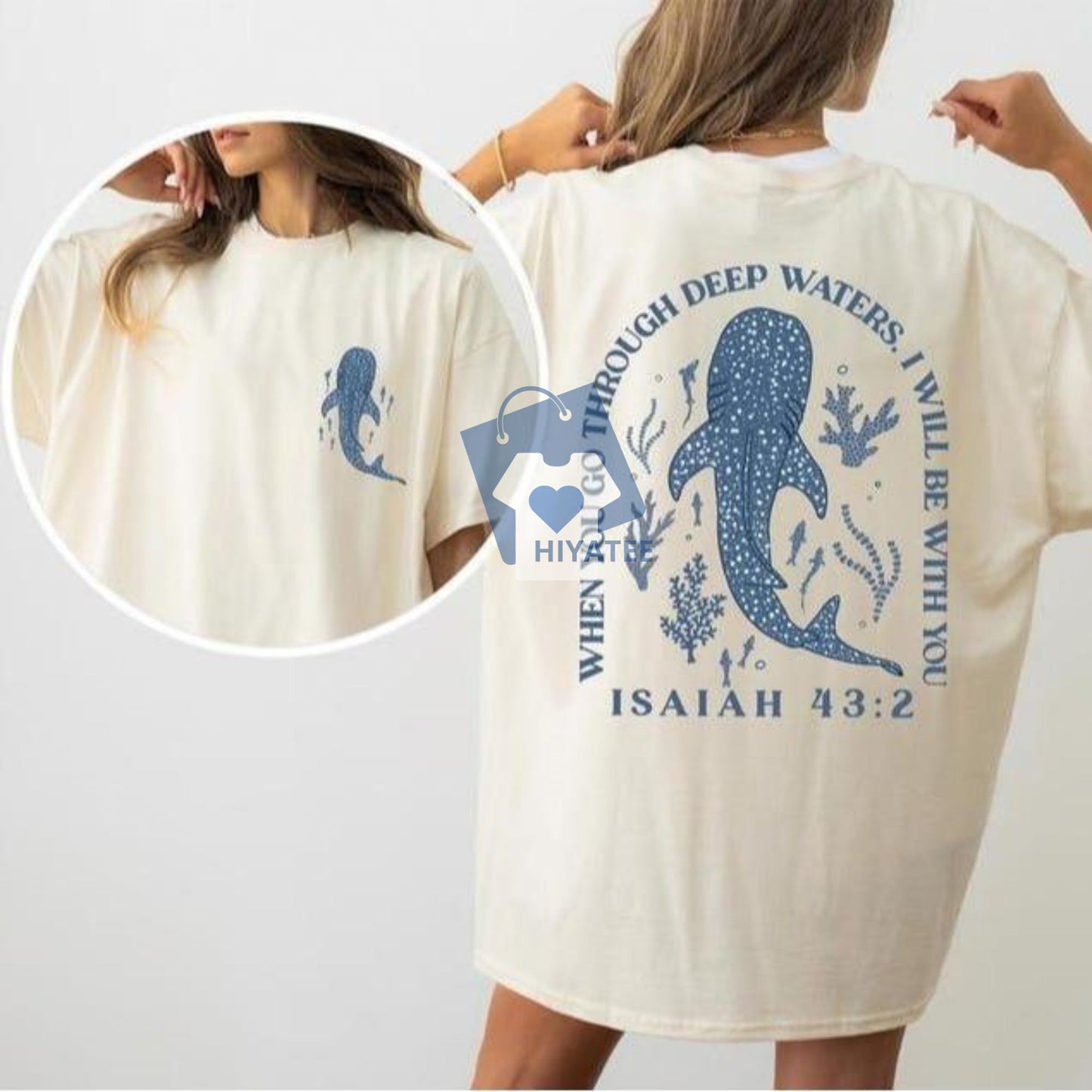 Whale Shark Jesus T-Shirt for Women – Beachy Casual Graphic Tee Gift