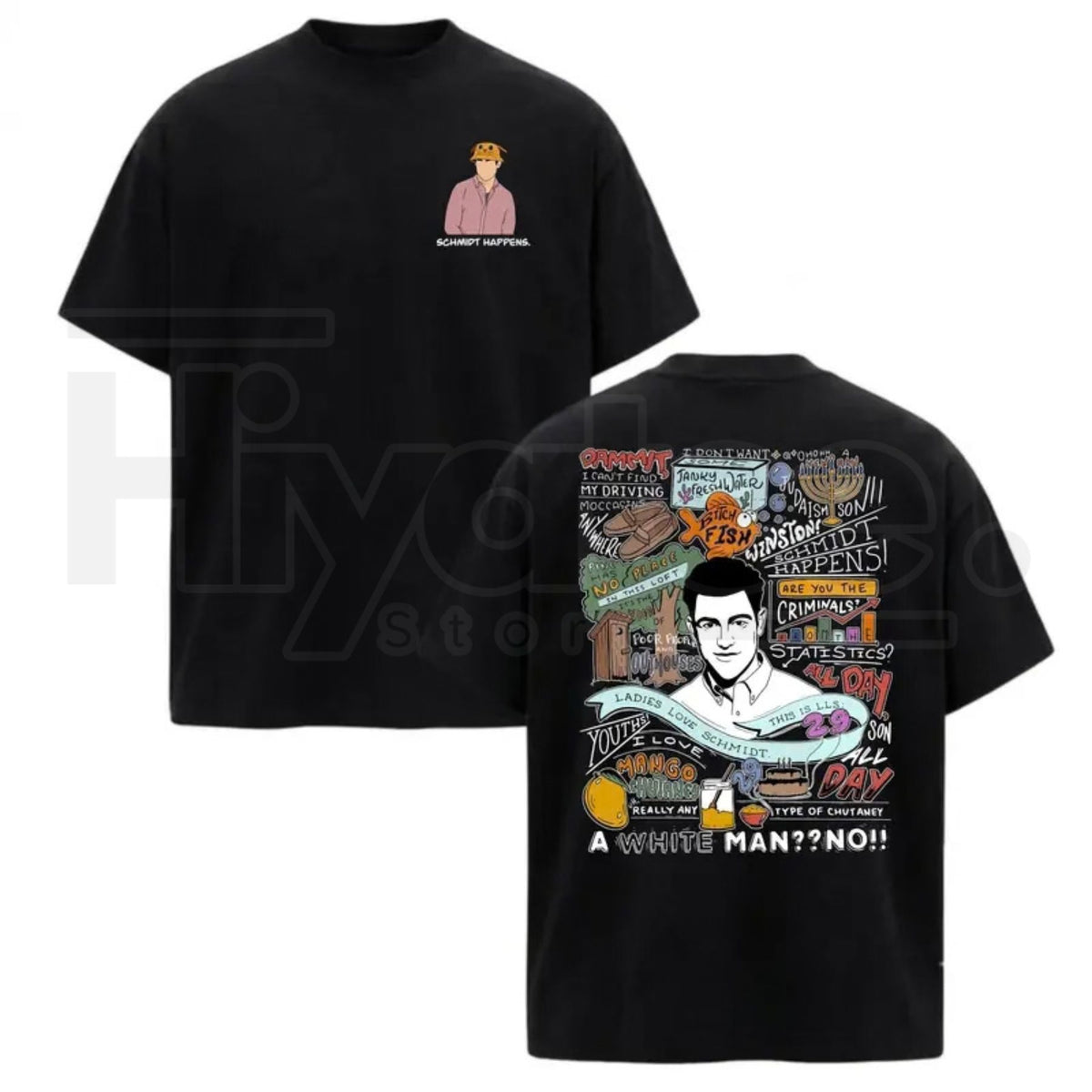 Schmidt Happens Quote T-Shirt – New Girl TV Show Vintage Graphic Tee