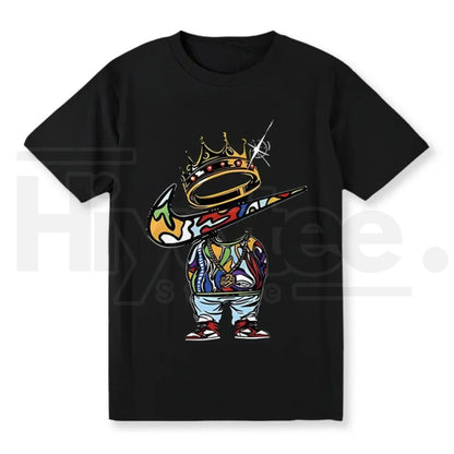 Men's Vintage Cartoon Print Graphic Tee – Trendy Streetwear Cotton Crewneck