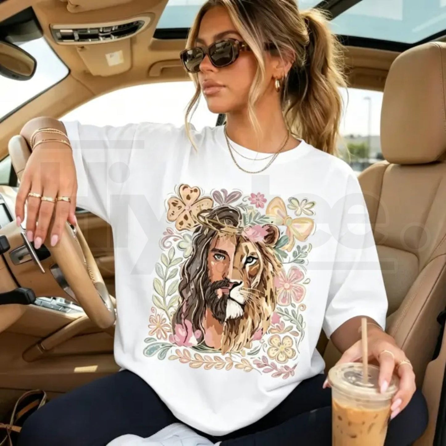 Lion of Judah Christian T-Shirt – RodyThread Religious Floral Faith-Based Tee