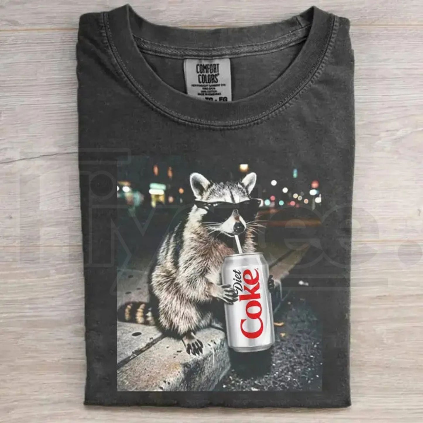 Comfort Colors® Three Raccoons Diet Coke Shirt – Funny Gen Z Dank Meme Streetwear Tee