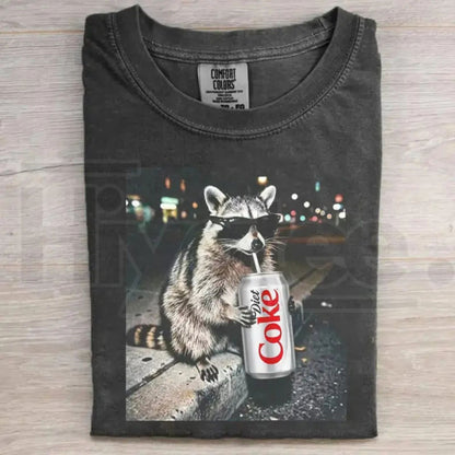 Comfort Colors® Three Raccoons Diet Coke Shirt – Funny Gen Z Dank Meme Streetwear Tee