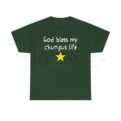 "God Bless My Chungus Life" Funny Meme T-Shirt – 100% Cotton Graphic Tee
