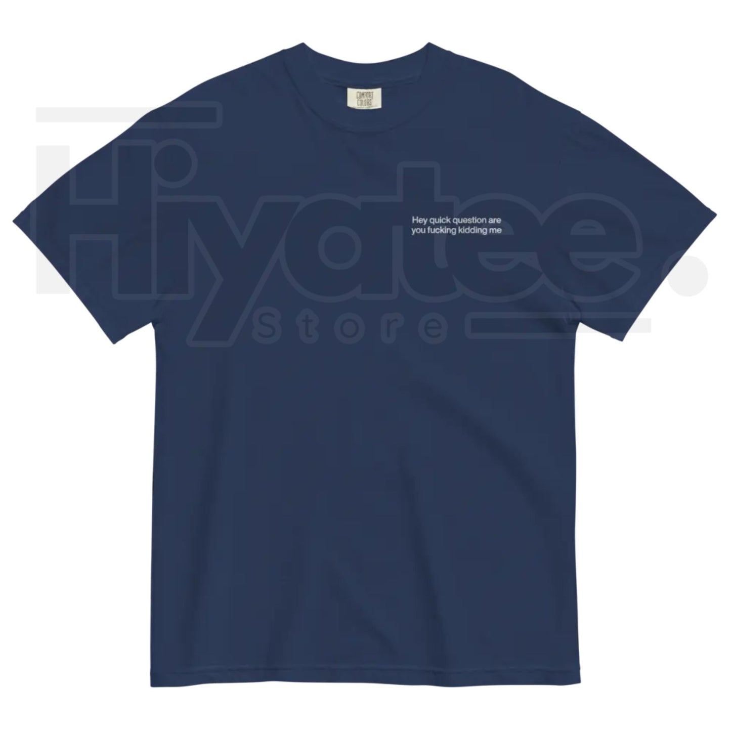 "Hey Quick Question Are You Kidding Me" Embroidered T-Shirt
